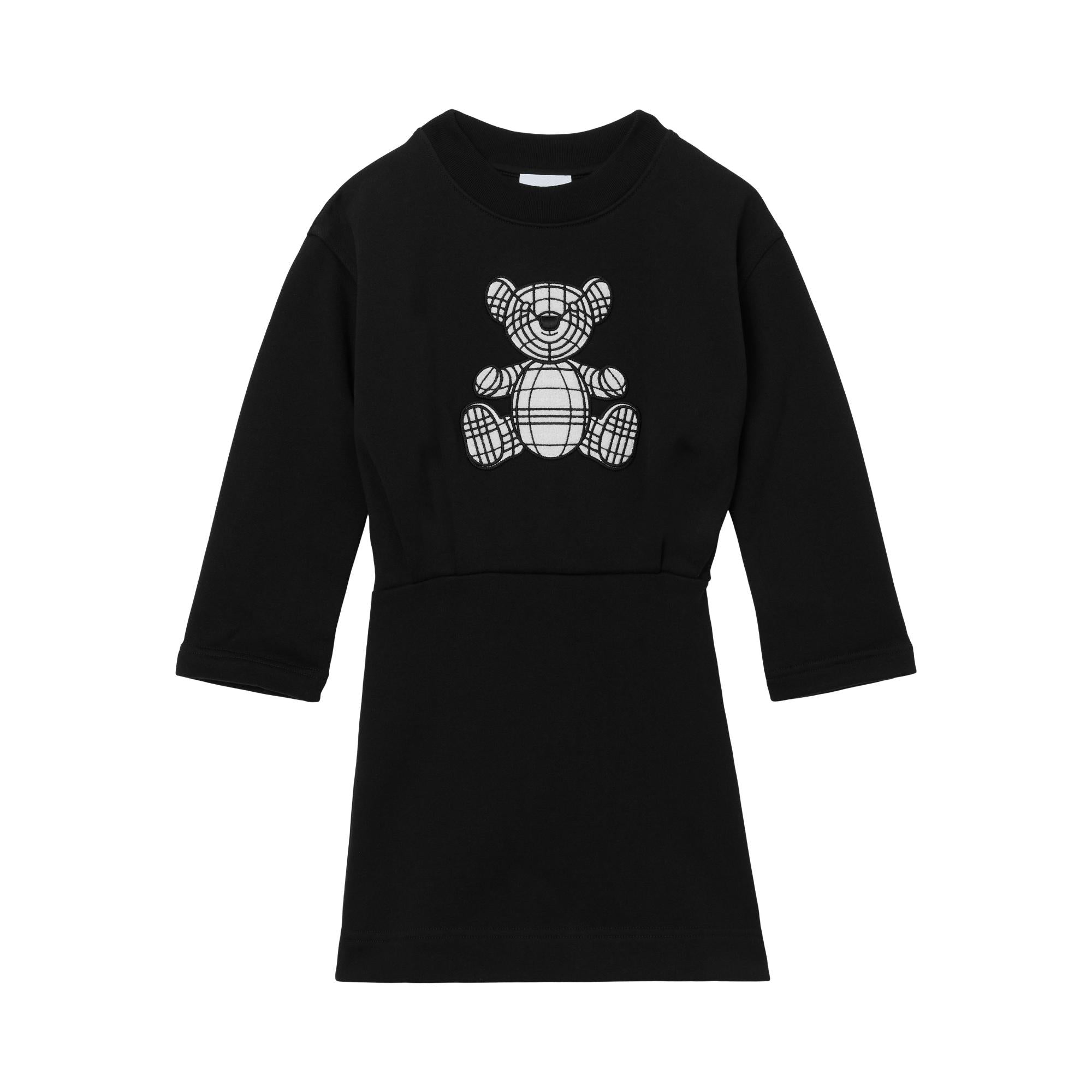 토마스 베어 아플리케 코튼 스웨터 드레스