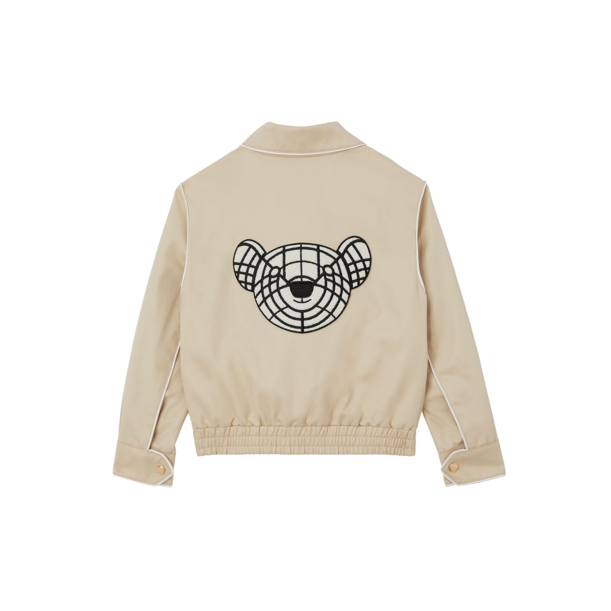 토마스 베어 아플리케 코튼 해링턴 재킷