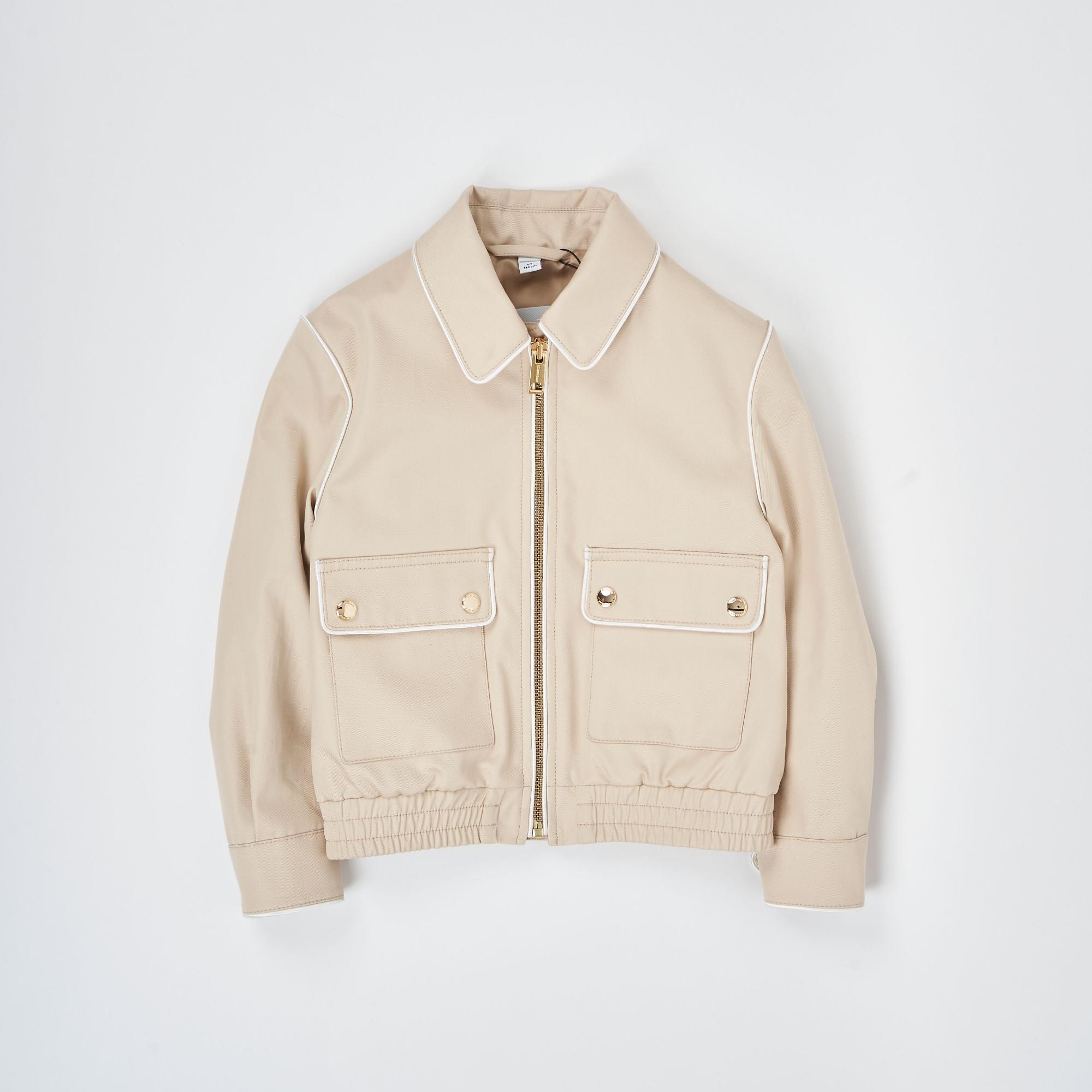 토마스 베어 아플리케 코튼 해링턴 재킷