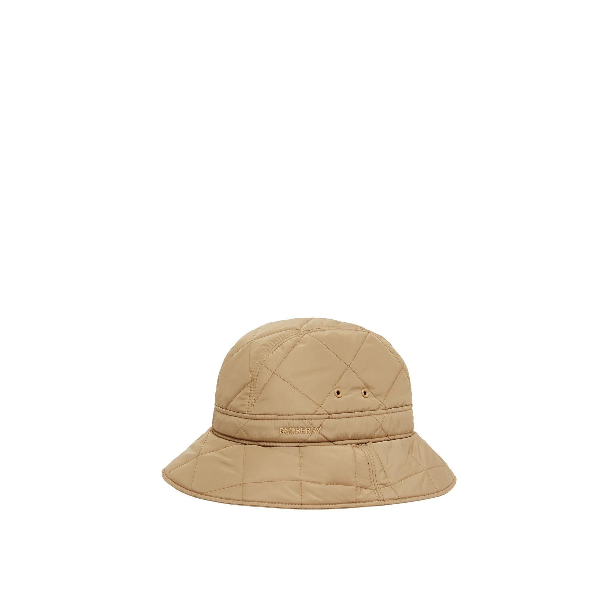 로고 디테일 퀼팅 버킷 햇