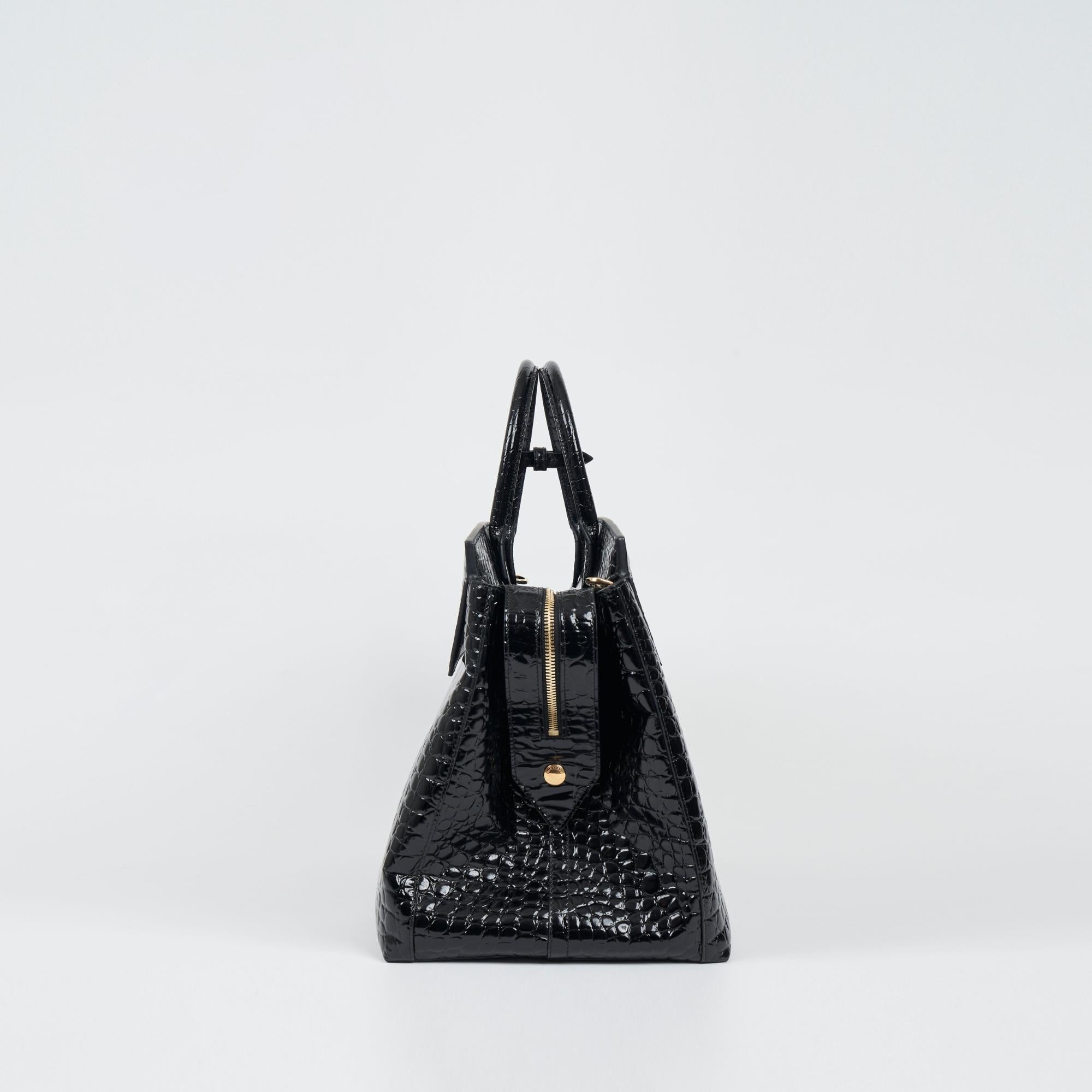 엠보싱 레더 미디엄 캐서린 백