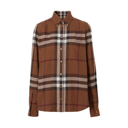 체크 코튼 플란넬 셔츠