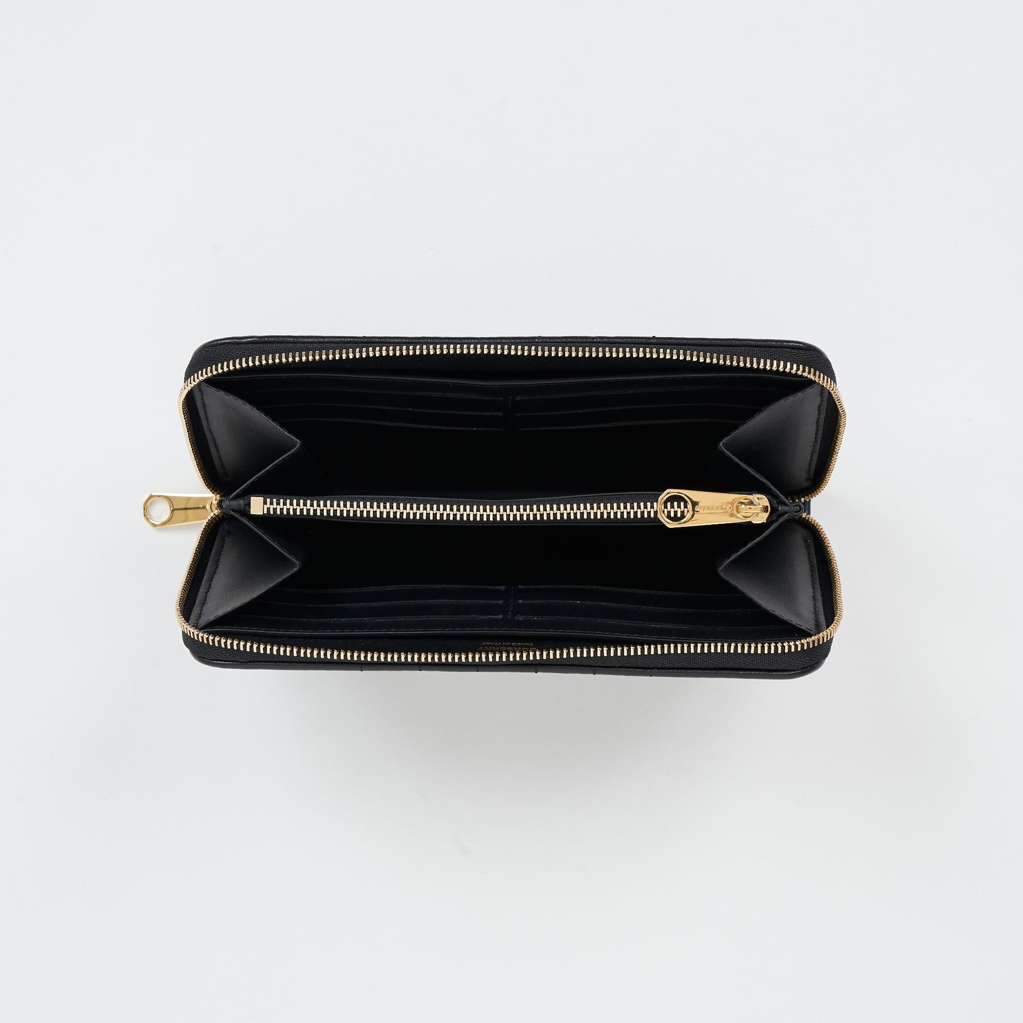 퀼팅 레더 롤라 지퍼라운드 지갑