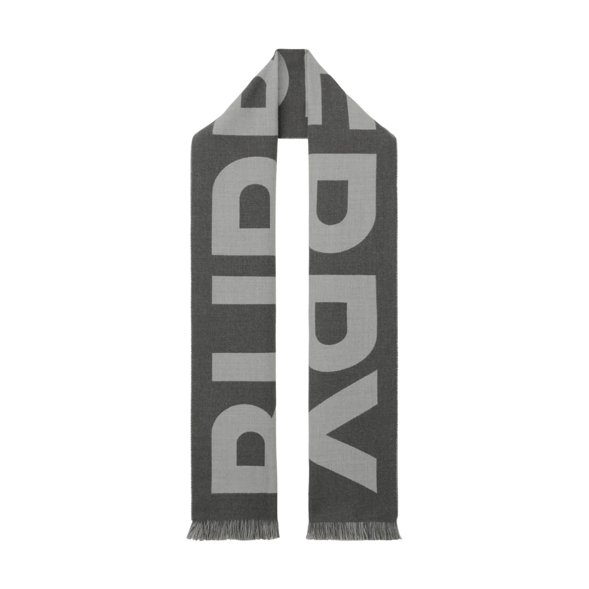 로고 울 자카드 스카프
