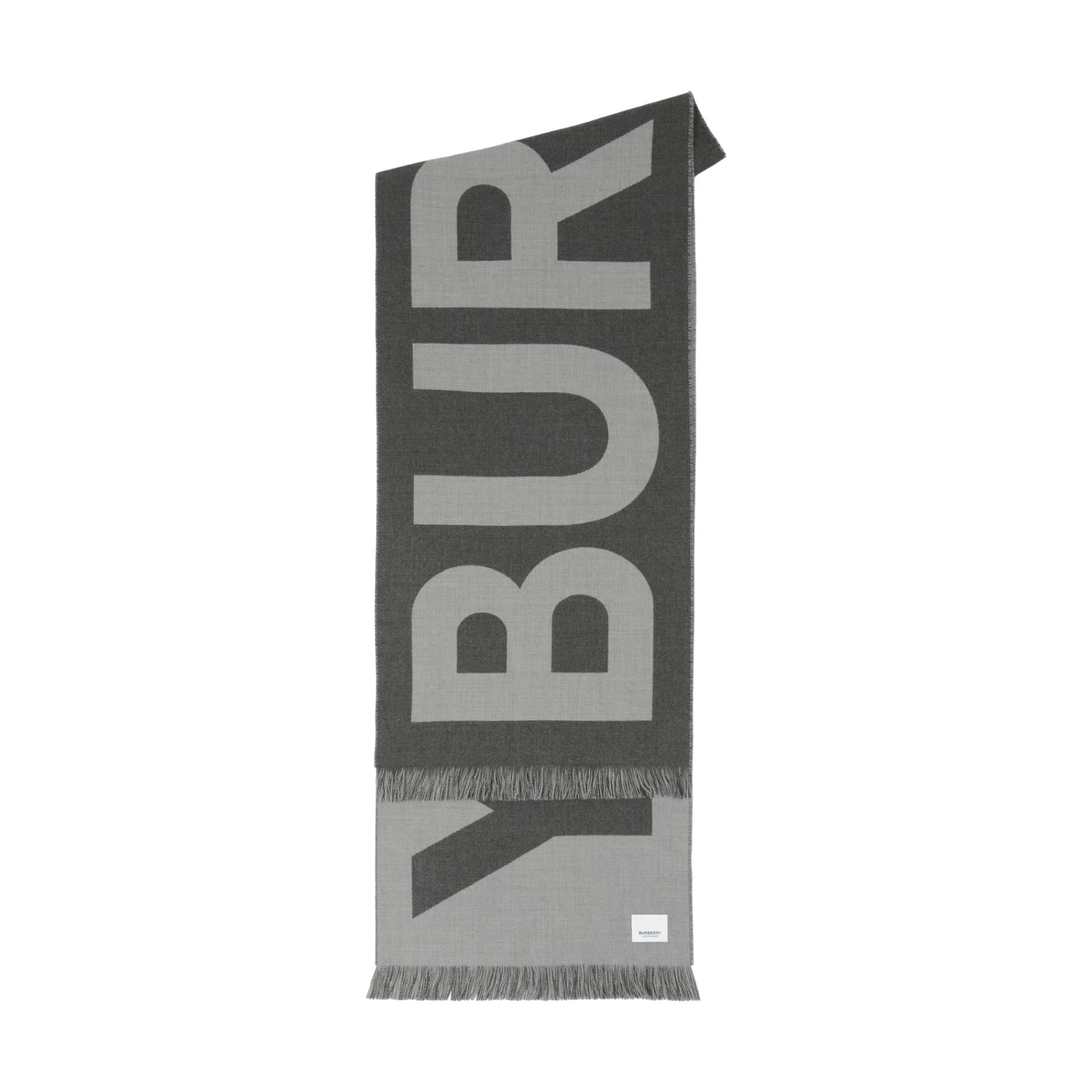 로고 울 자카드 스카프