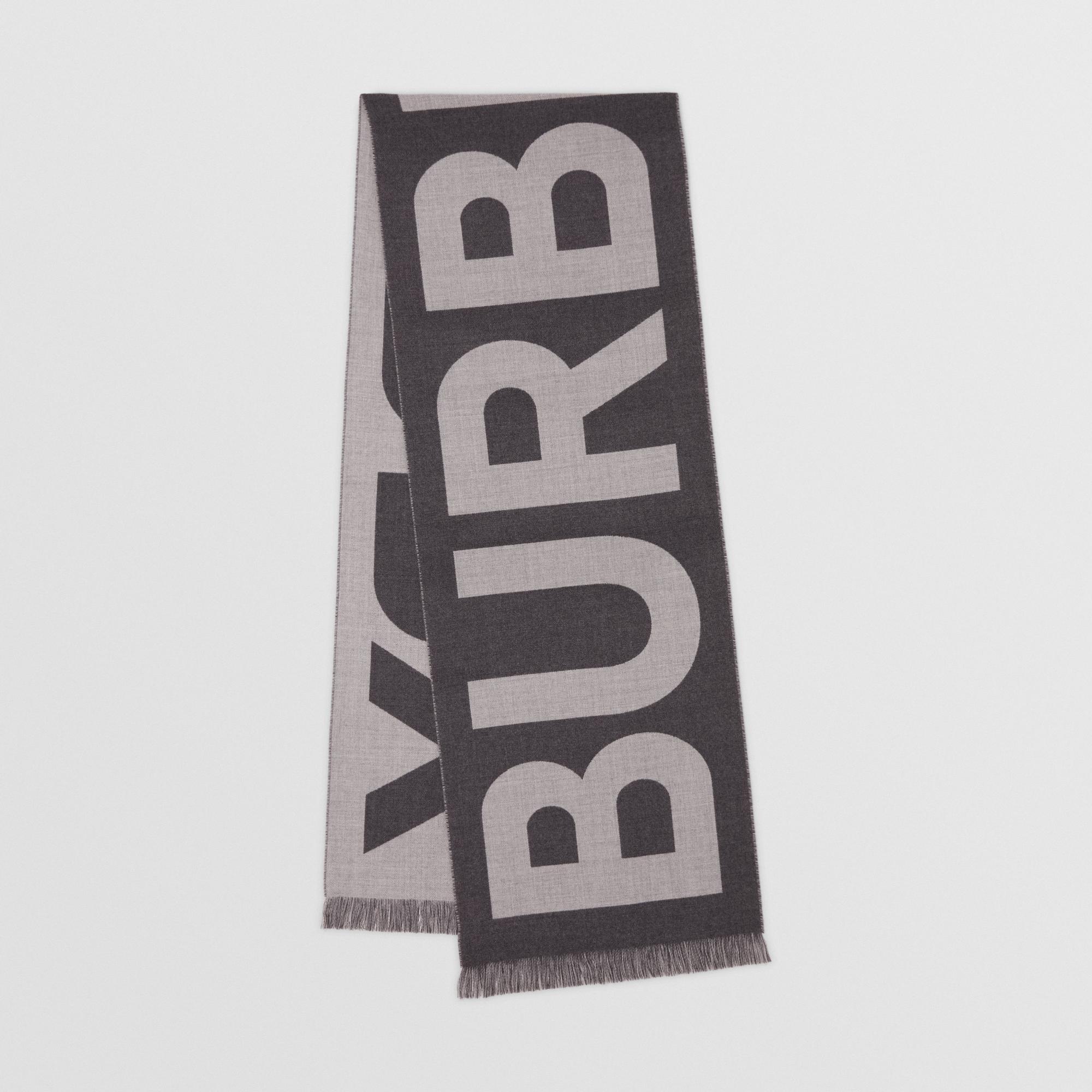 로고 울 자카드 스카프