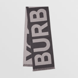 로고 울 자카드 스카프