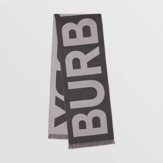 로고 울 자카드 스카프