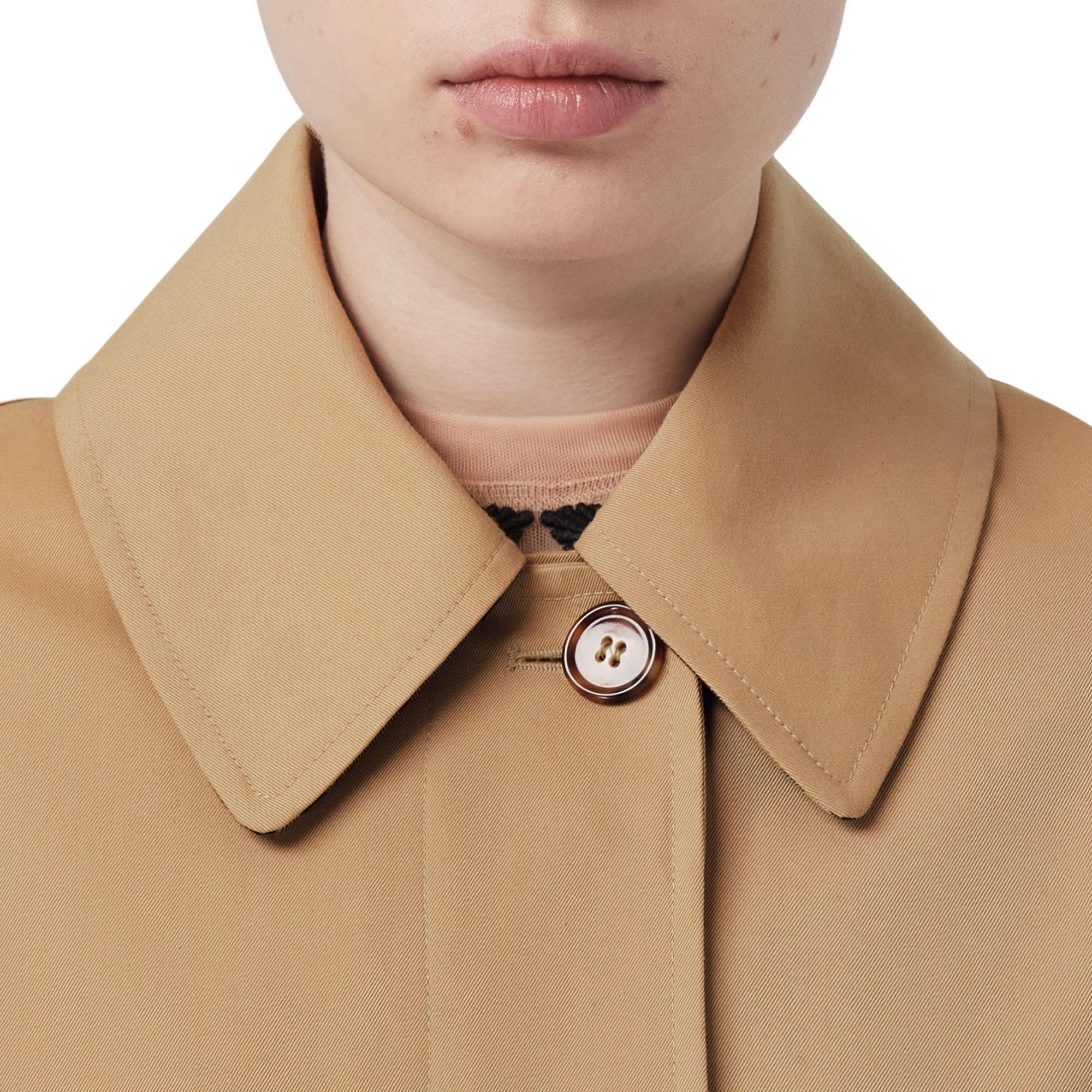 개더드 패널 트로피컬 개버딘 오버사이즈 카 코트