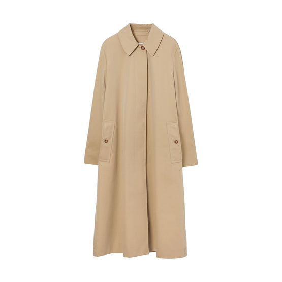 개더드 패널 트로피컬 개버딘 오버사이즈 카 코트