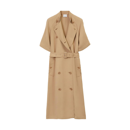 쇼트 슬리브 비스코스 캐디 트렌치 드레스