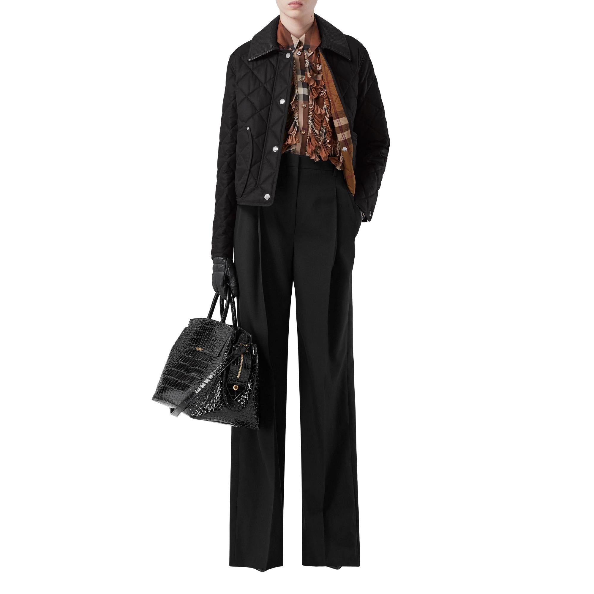 코튼 개버딘 다이아몬드 퀼팅 재킷