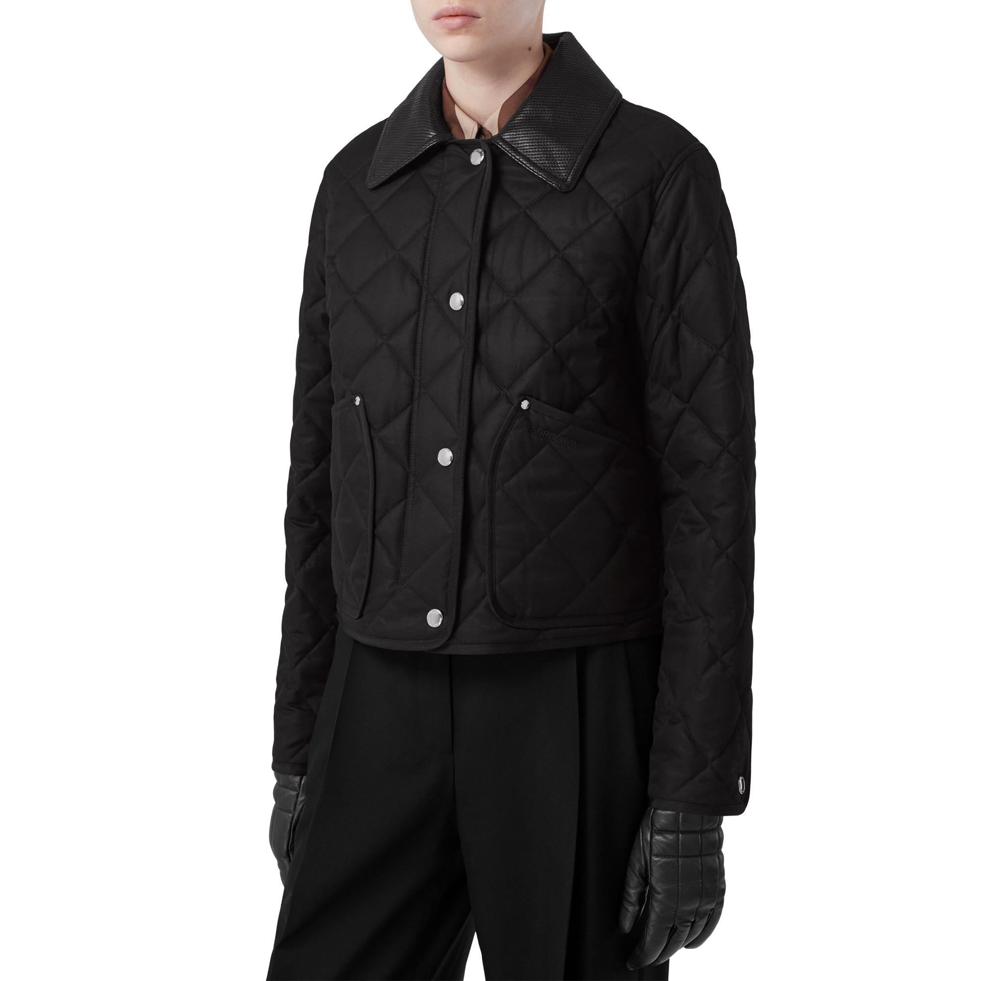 코튼 개버딘 다이아몬드 퀼팅 재킷