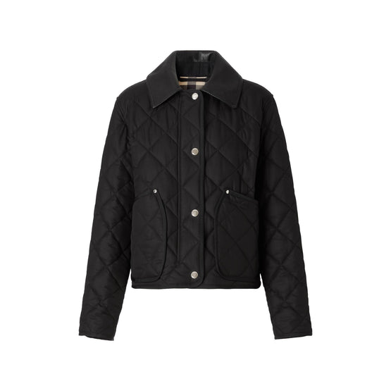 코튼 개버딘 다이아몬드 퀼팅 재킷