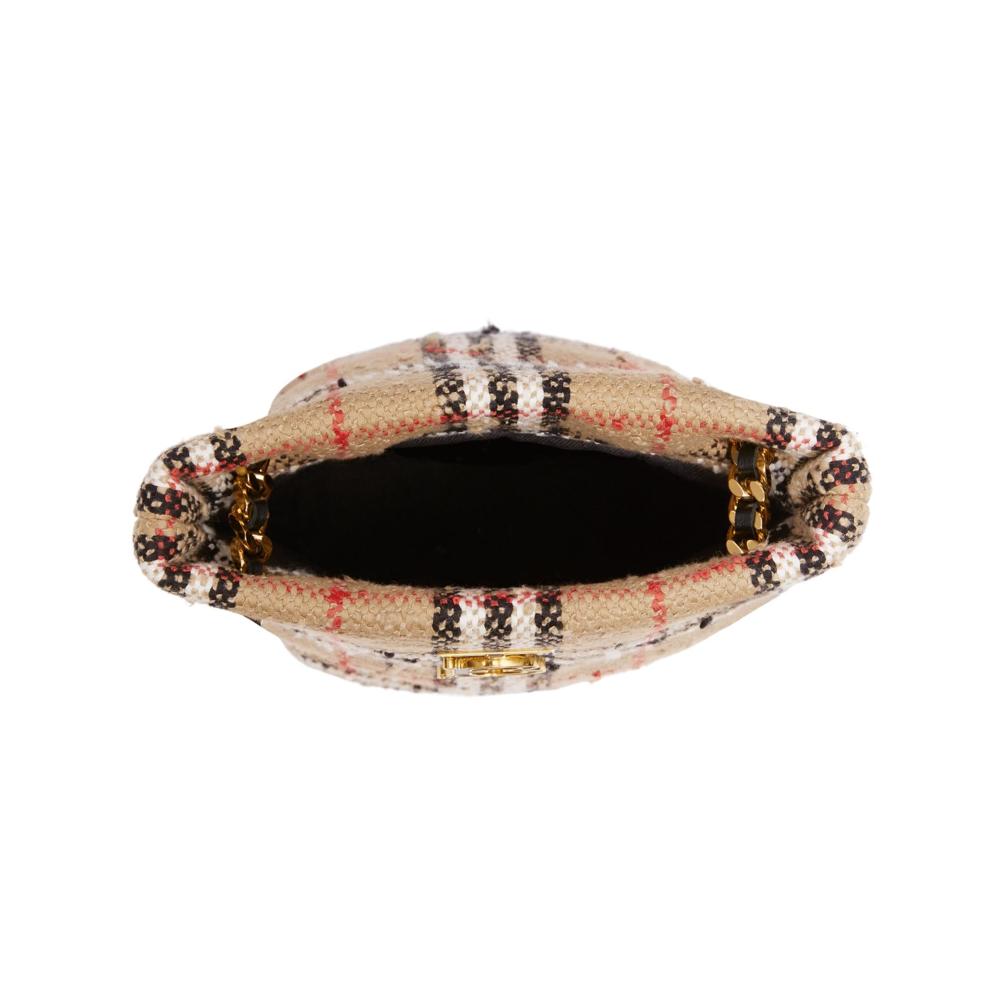 빈티지 체크 부클레 미니 롤라 버킷 백