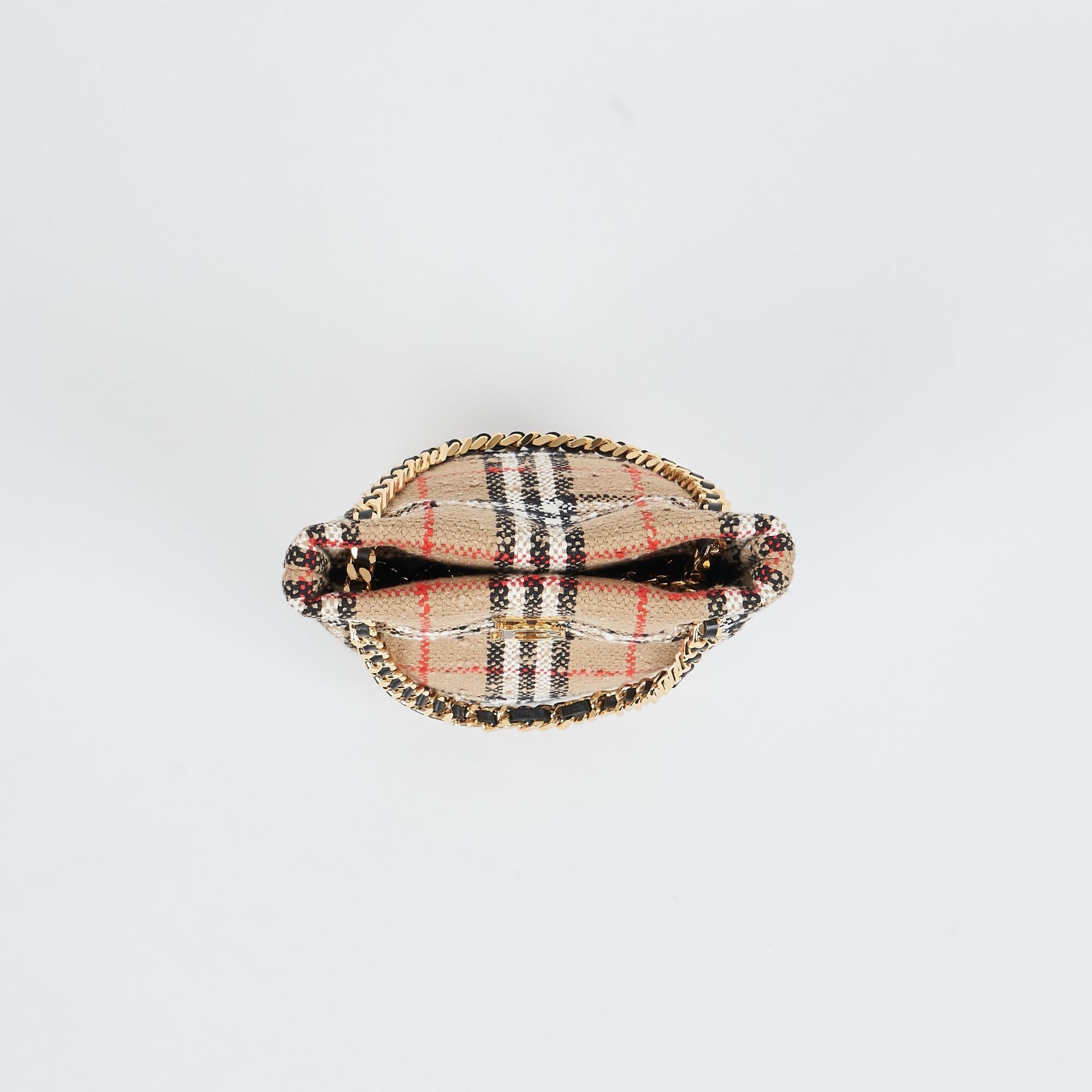 빈티지 체크 부클레 미니 롤라 버킷 백