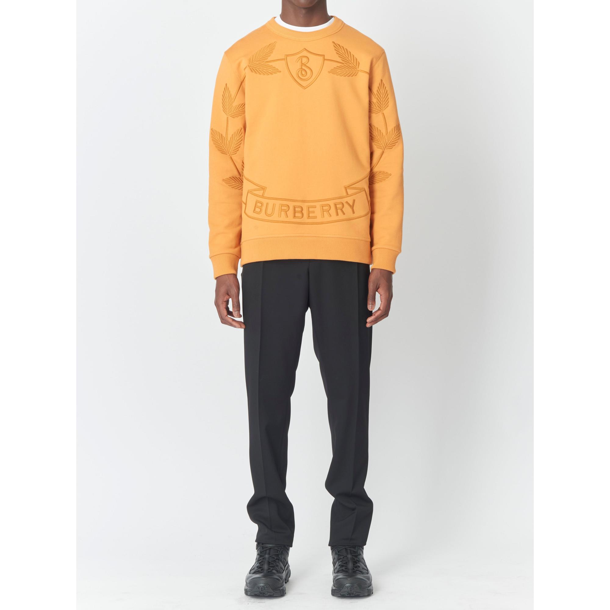 엠브로이더리 오크 리프 크레스트 코튼 스웨트셔츠