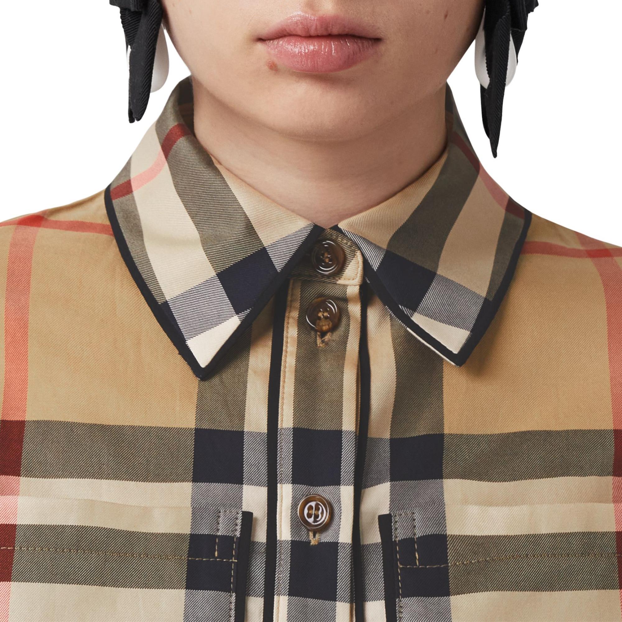 이그재저레이트 체크 코튼 셔츠