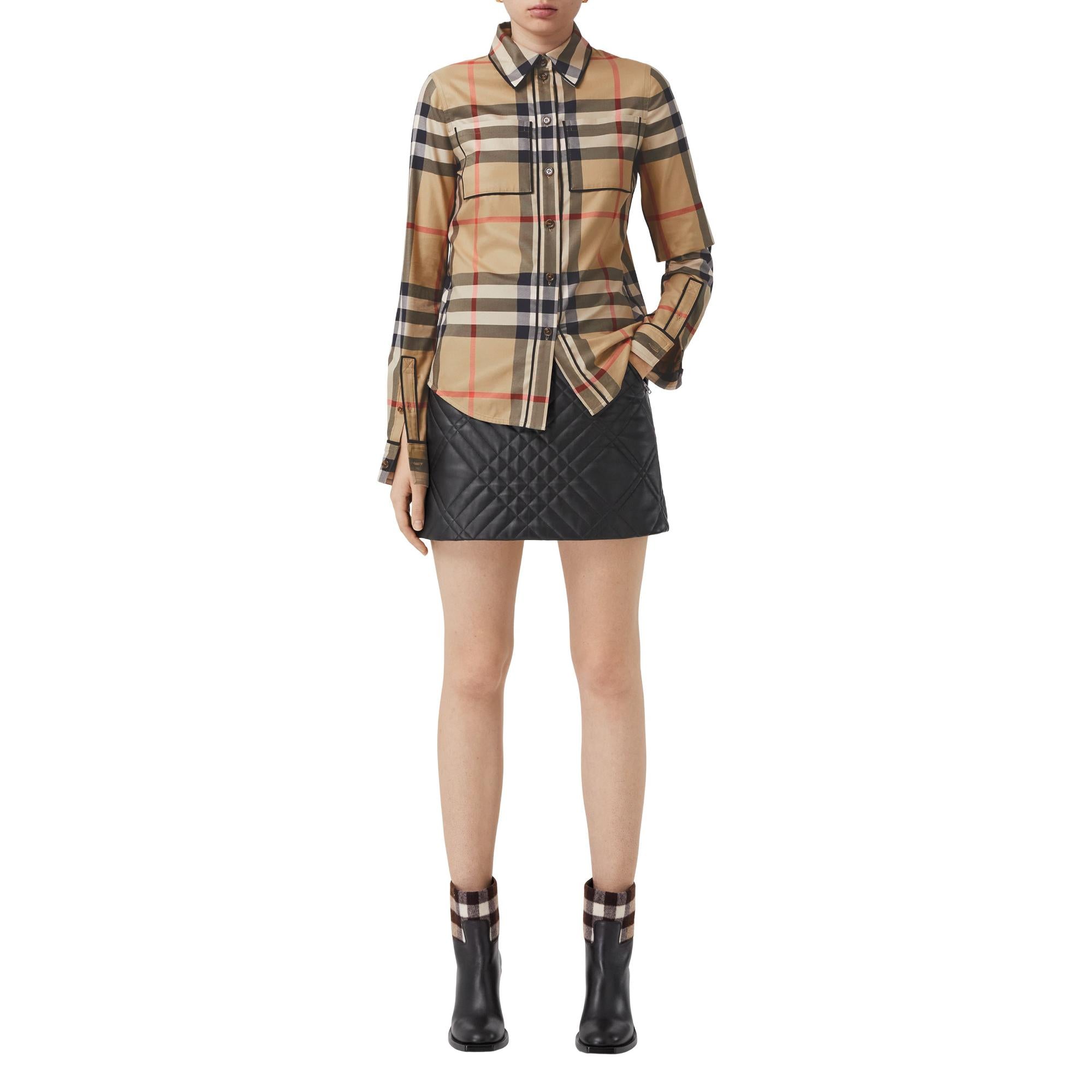 이그재저레이트 체크 코튼 셔츠