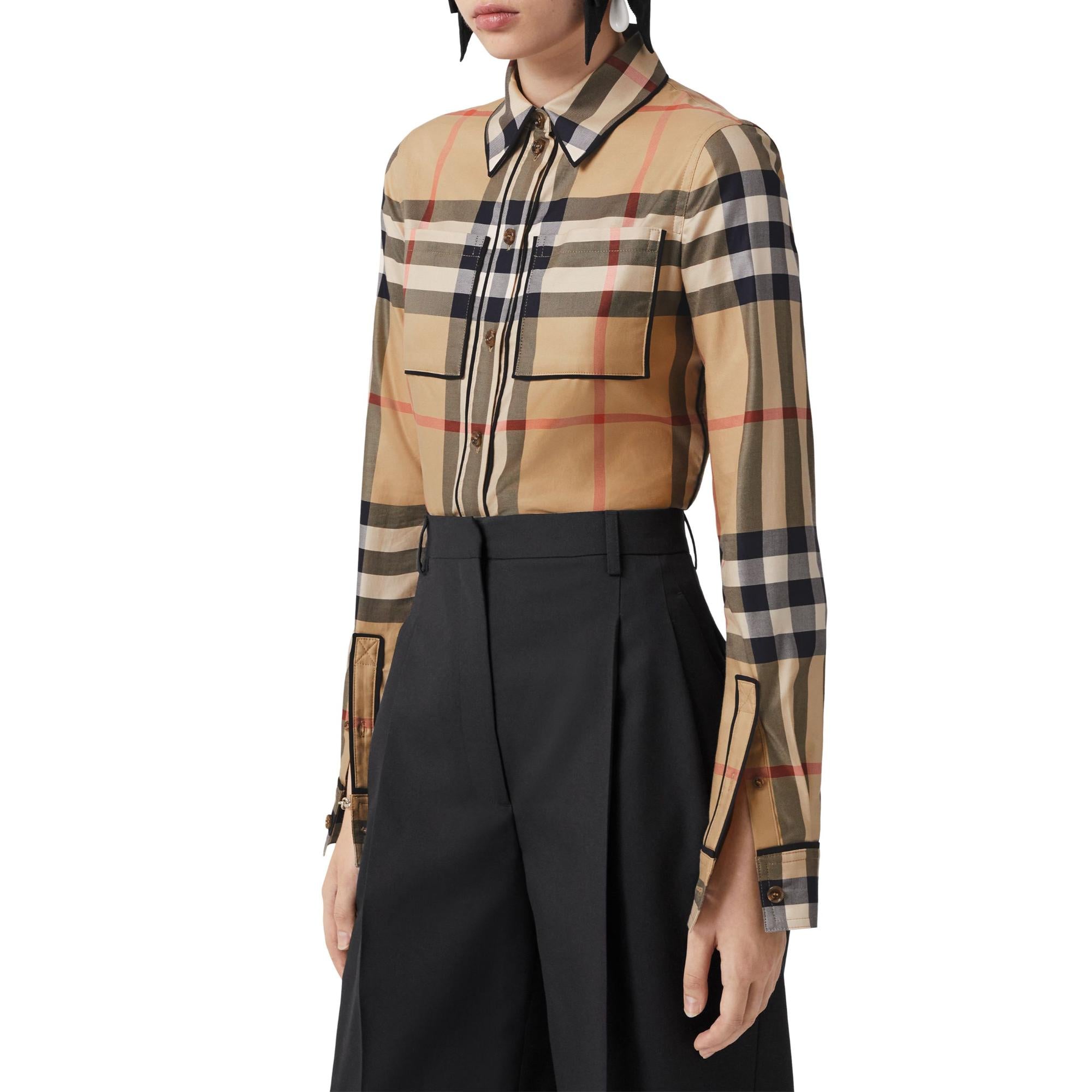 이그재저레이트 체크 코튼 셔츠