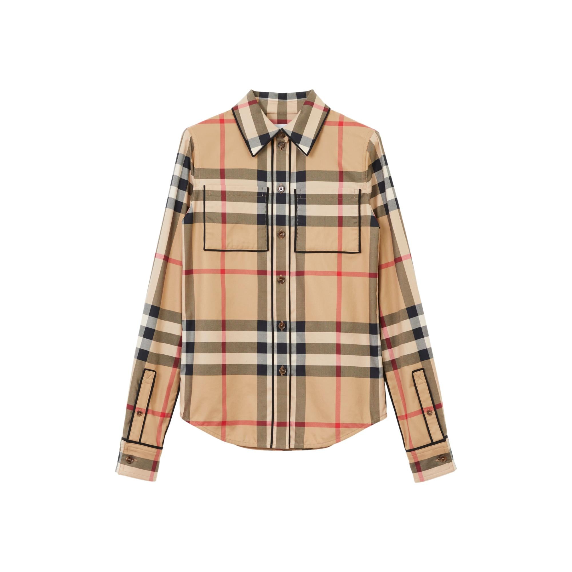 이그재저레이트 체크 코튼 셔츠