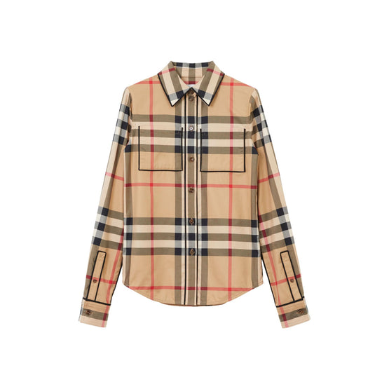 이그재저레이트 체크 코튼 셔츠