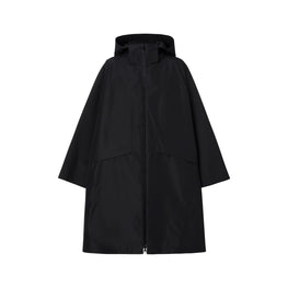 디태처블 후드 로고 프린트 오버사이즈 파카