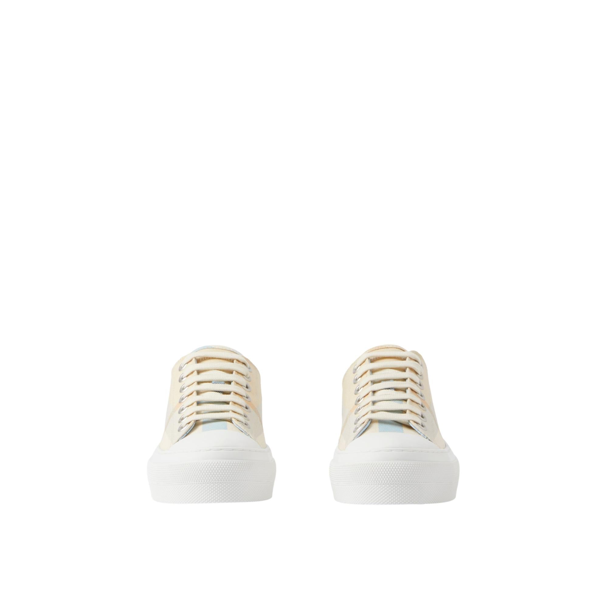 체크 코튼 스니커즈