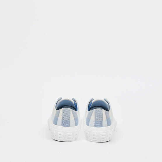 체크 코튼 스니커즈