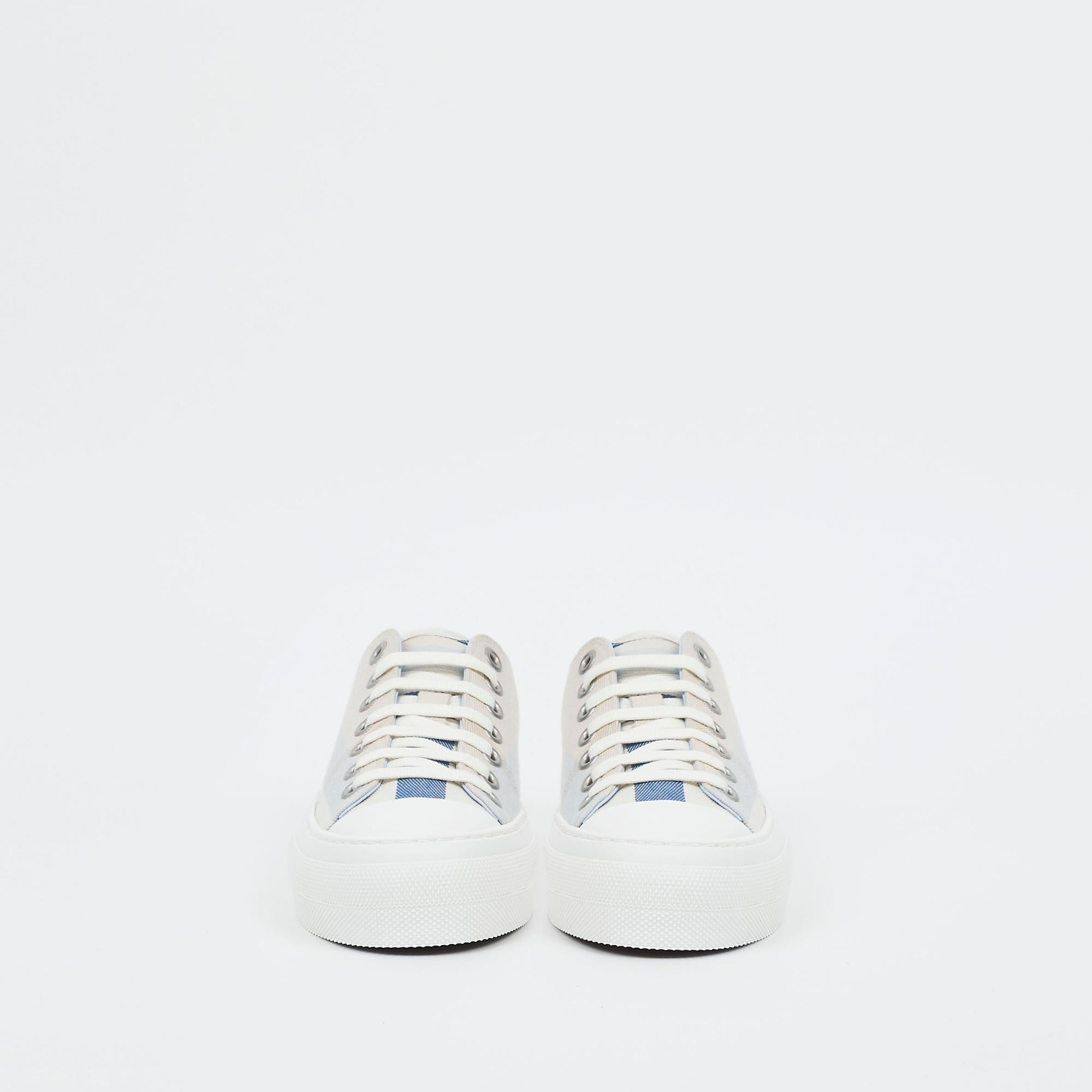 체크 코튼 스니커즈