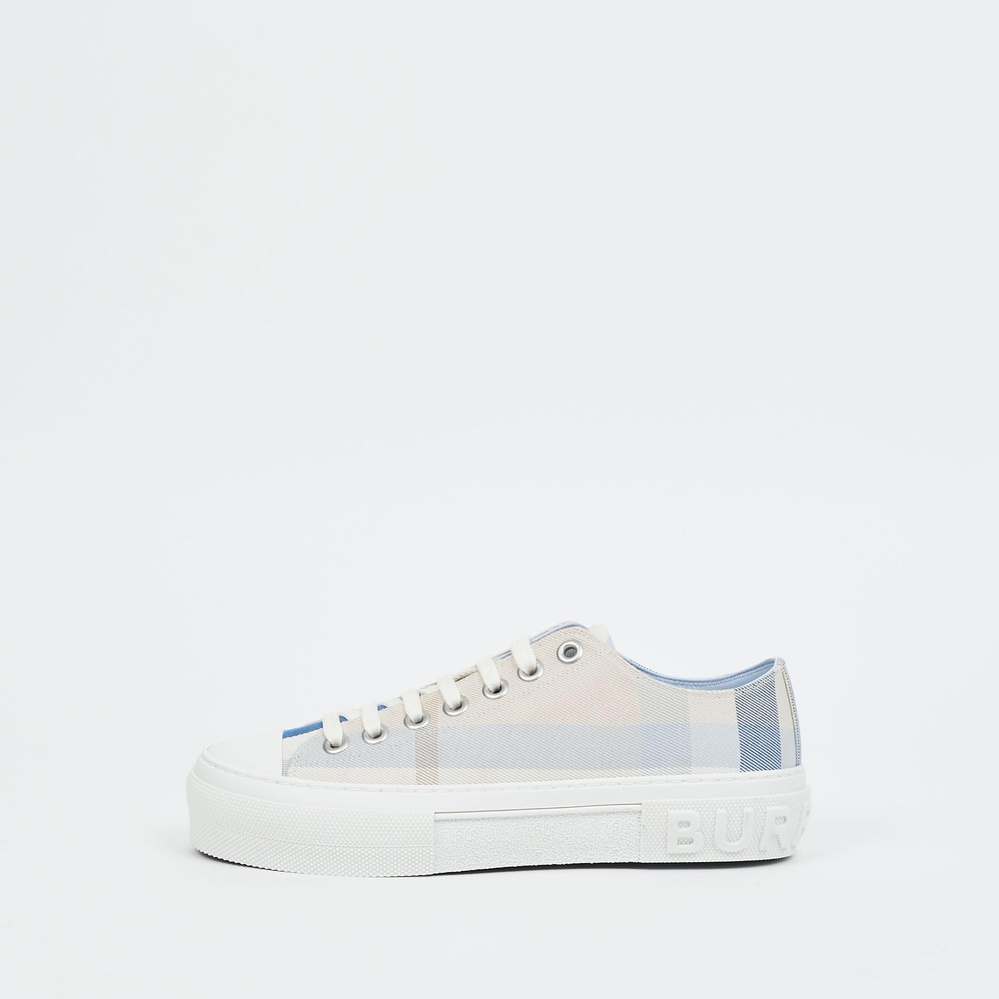 체크 코튼 스니커즈