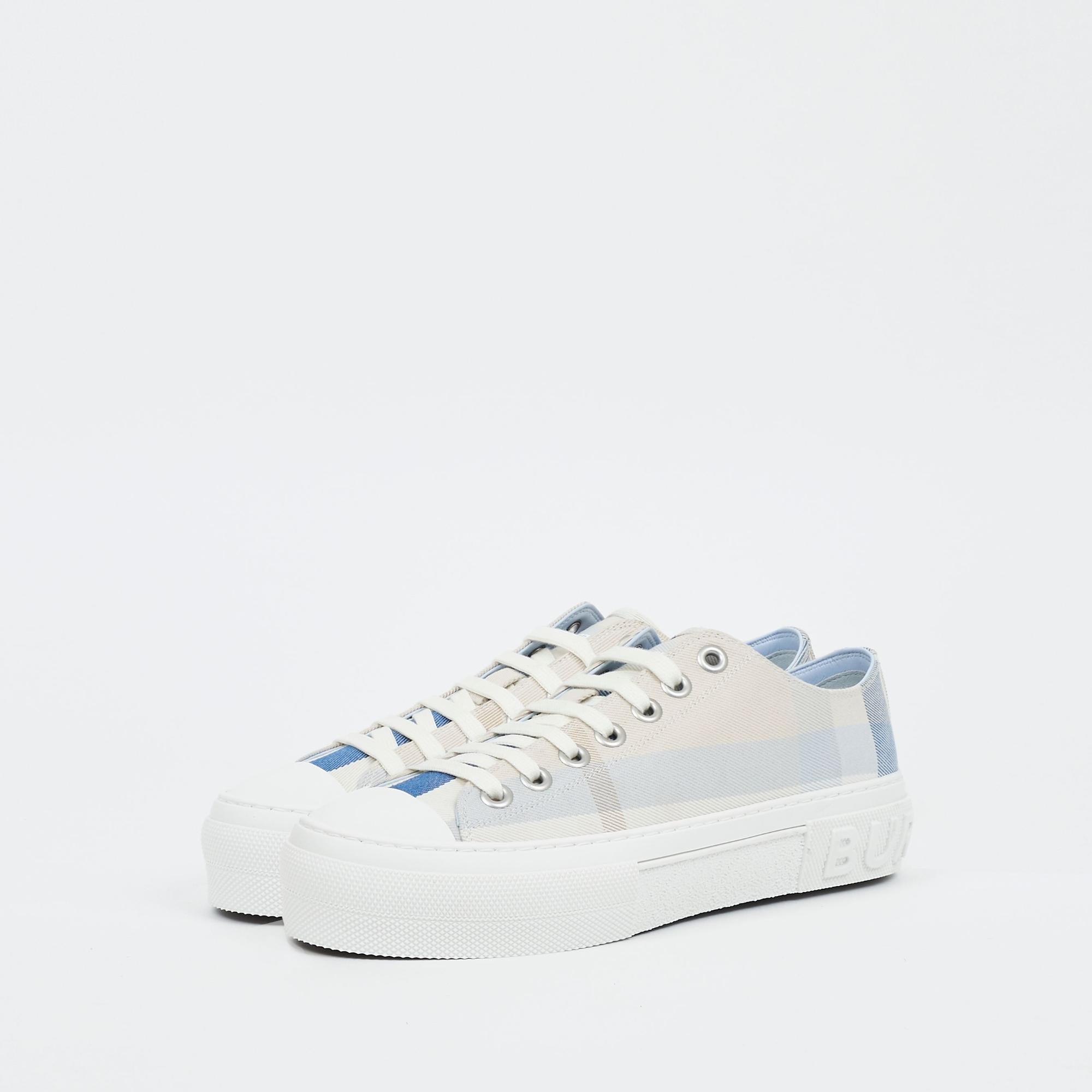 체크 코튼 스니커즈