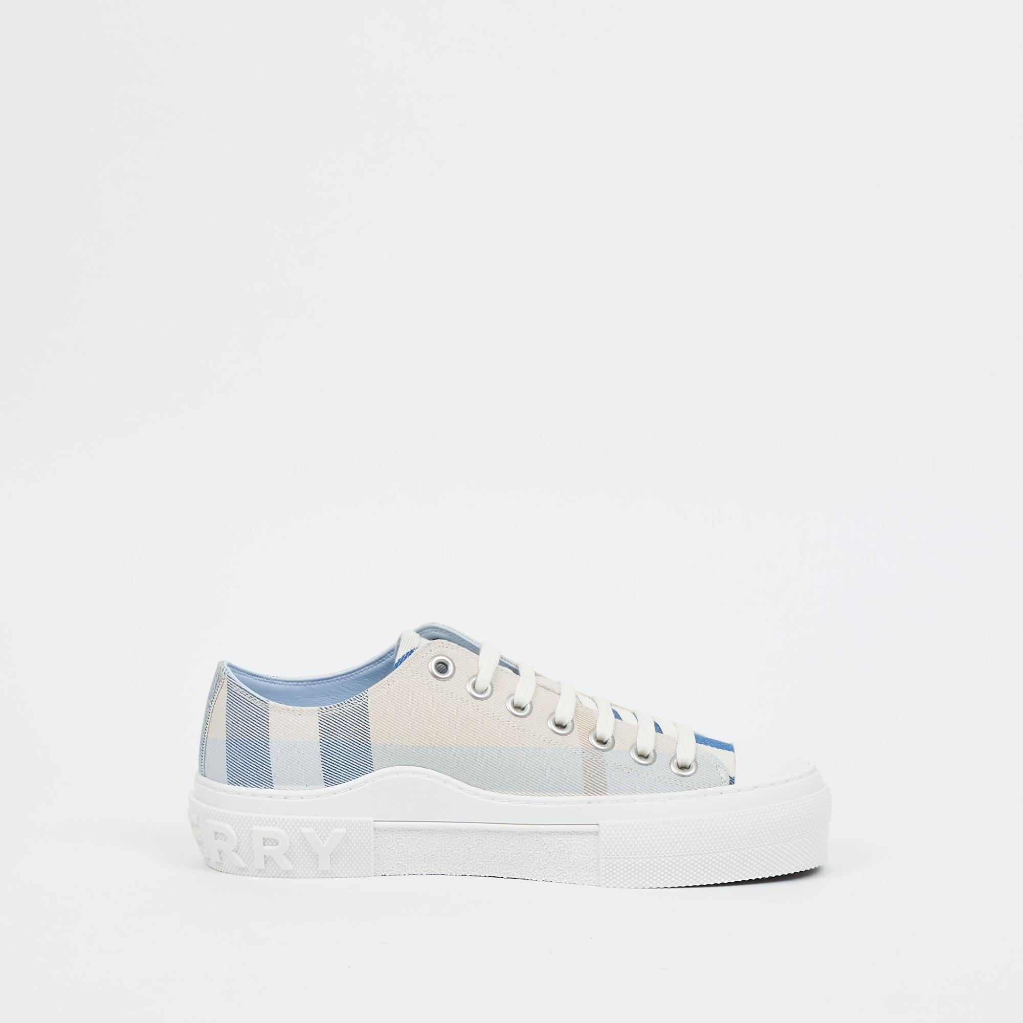 체크 코튼 스니커즈