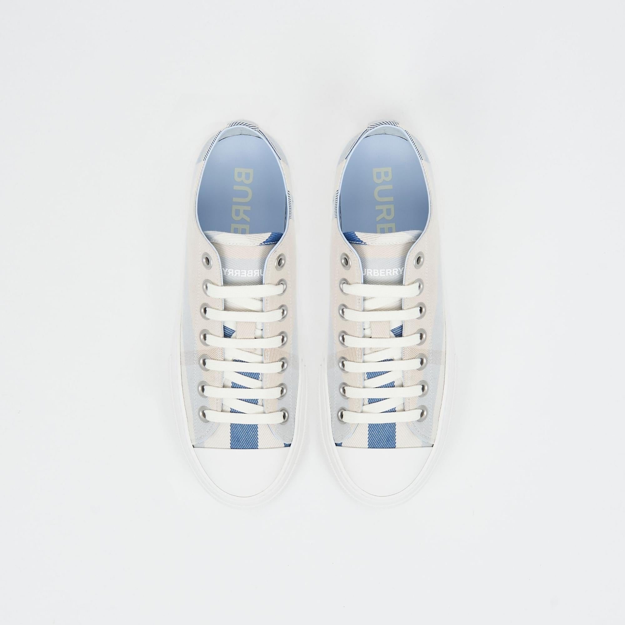 체크 코튼 스니커즈