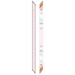 멀버리 실크 소재의 여성스러운 패턴이 돋보이는 스키니 스카프