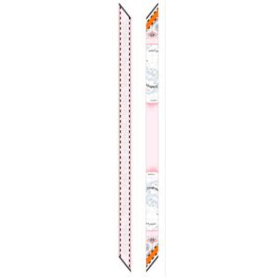 멀버리 실크 소재의 여성스러운 패턴이 돋보이는 스키니 스카프