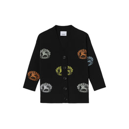 EKD 프린트 테크니컬 울 카디건