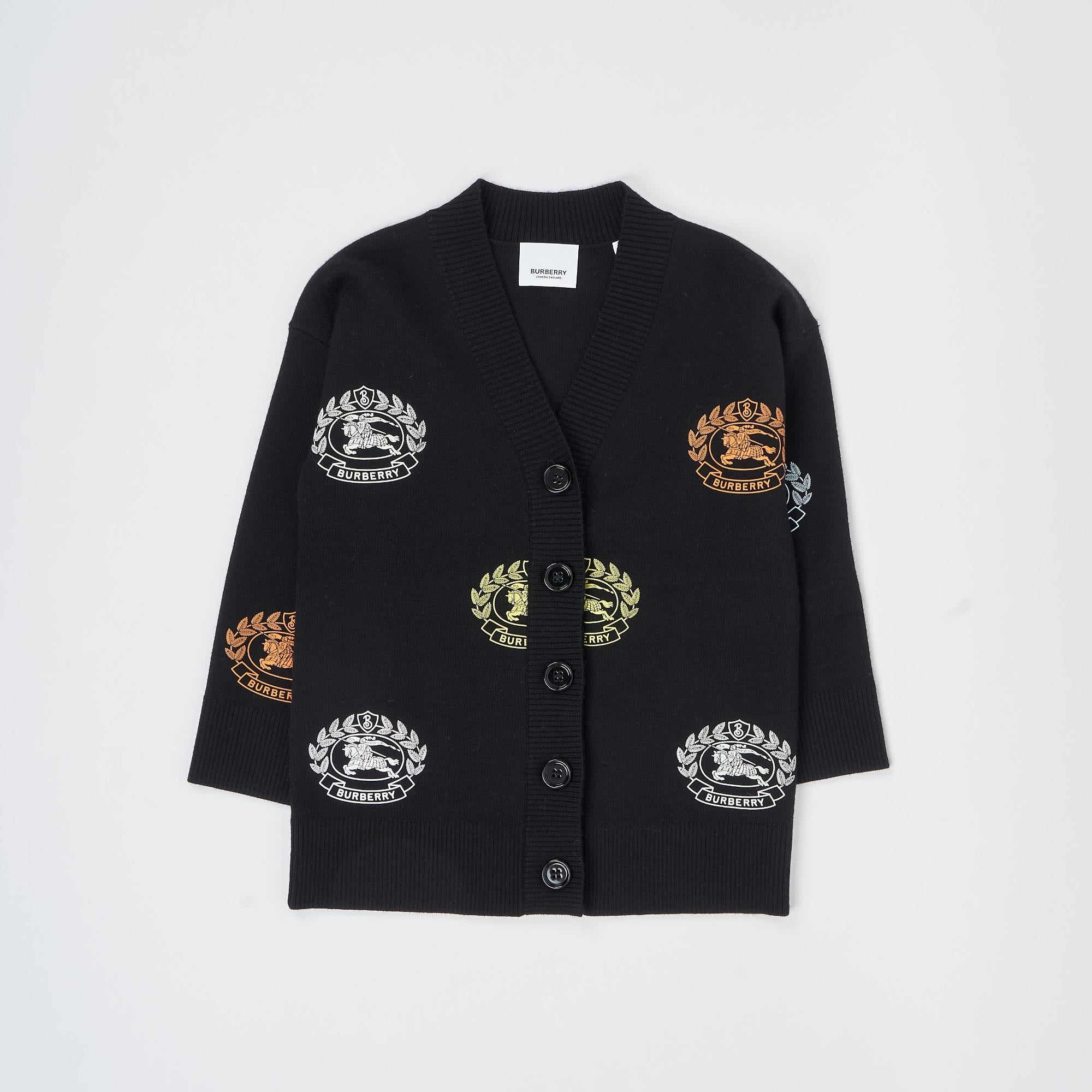 EKD 프린트 테크니컬 울 카디건