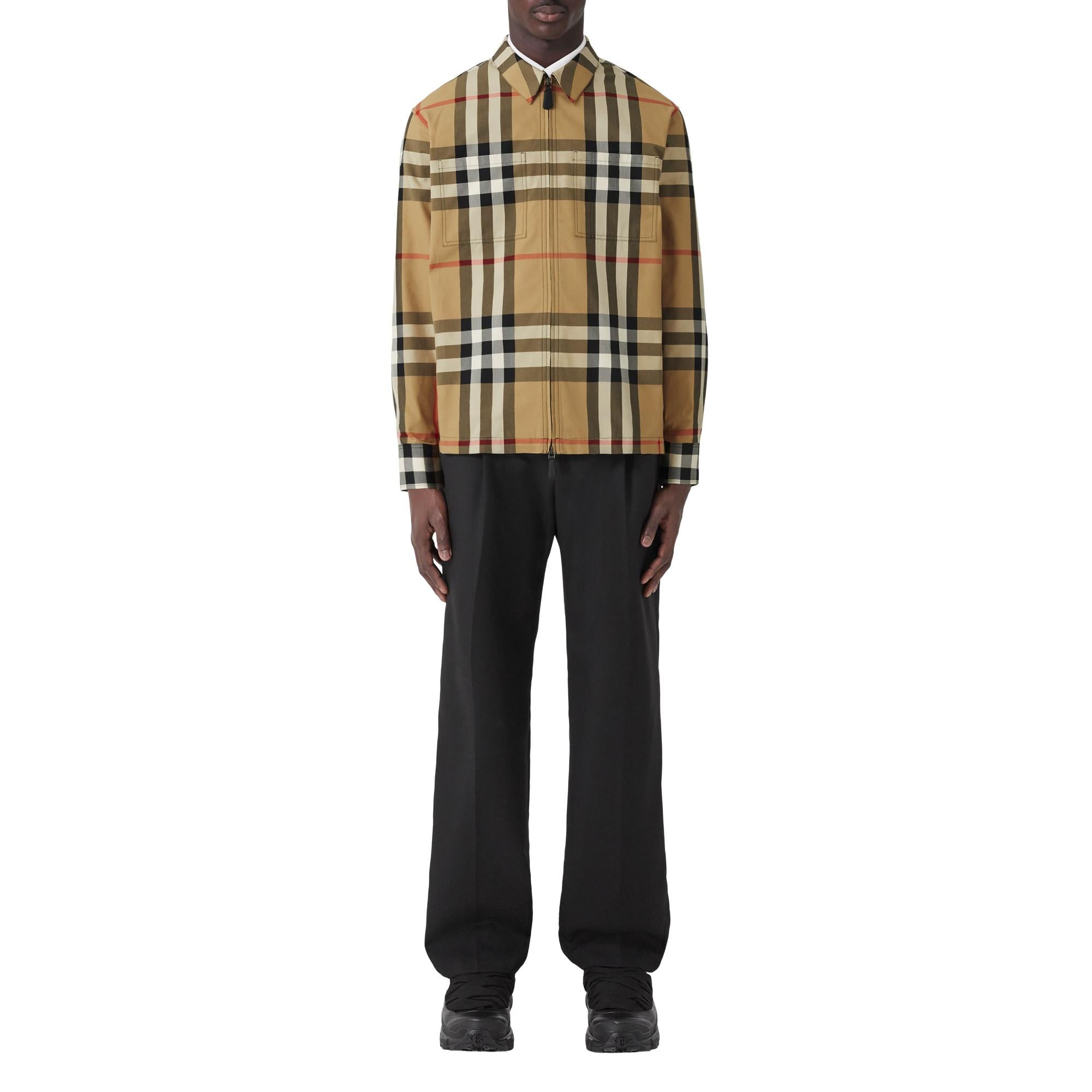 이그재저레이트 체크 코튼 오버사이즈 셔츠