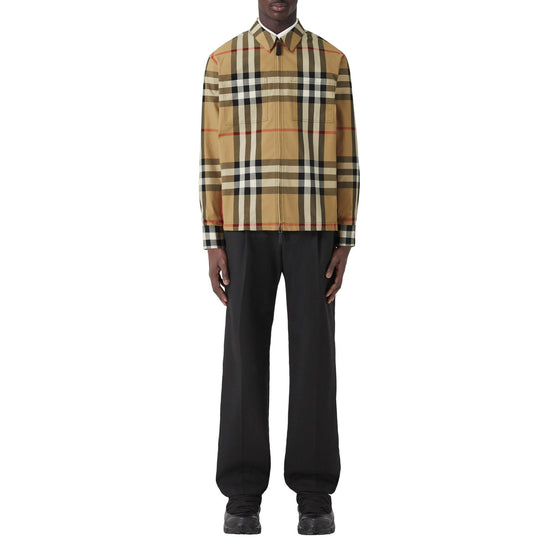 이그재저레이트 체크 코튼 오버사이즈 셔츠