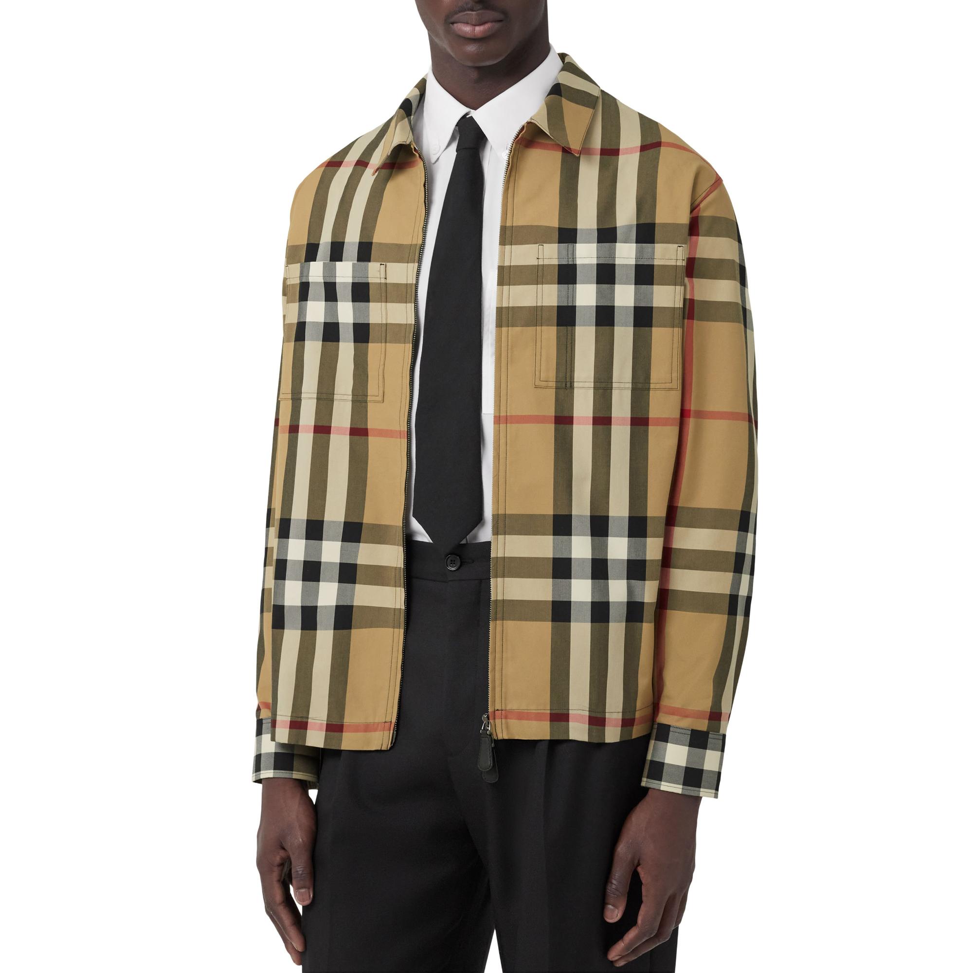 이그재저레이트 체크 코튼 오버사이즈 셔츠