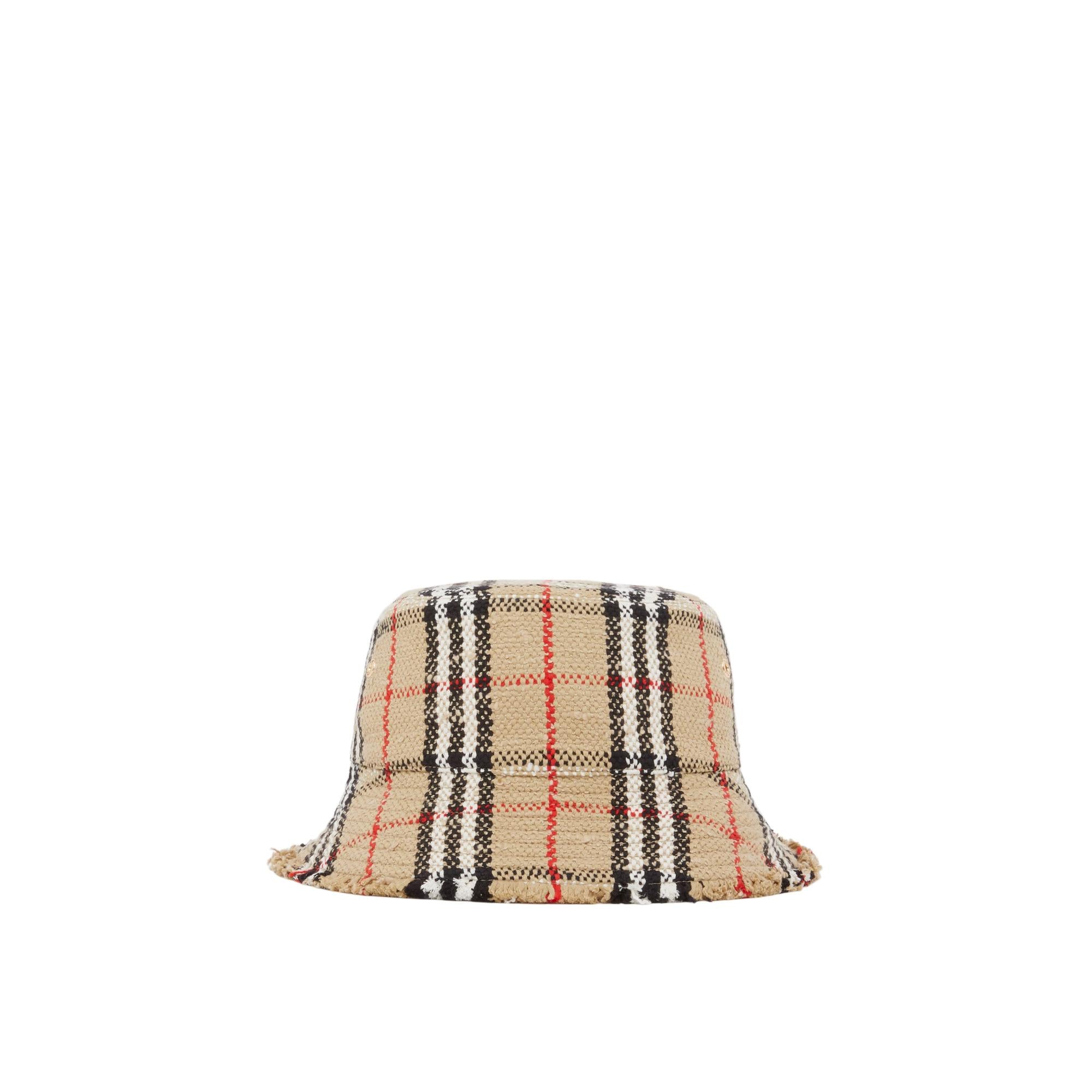 체크 부클레 버킷 햇