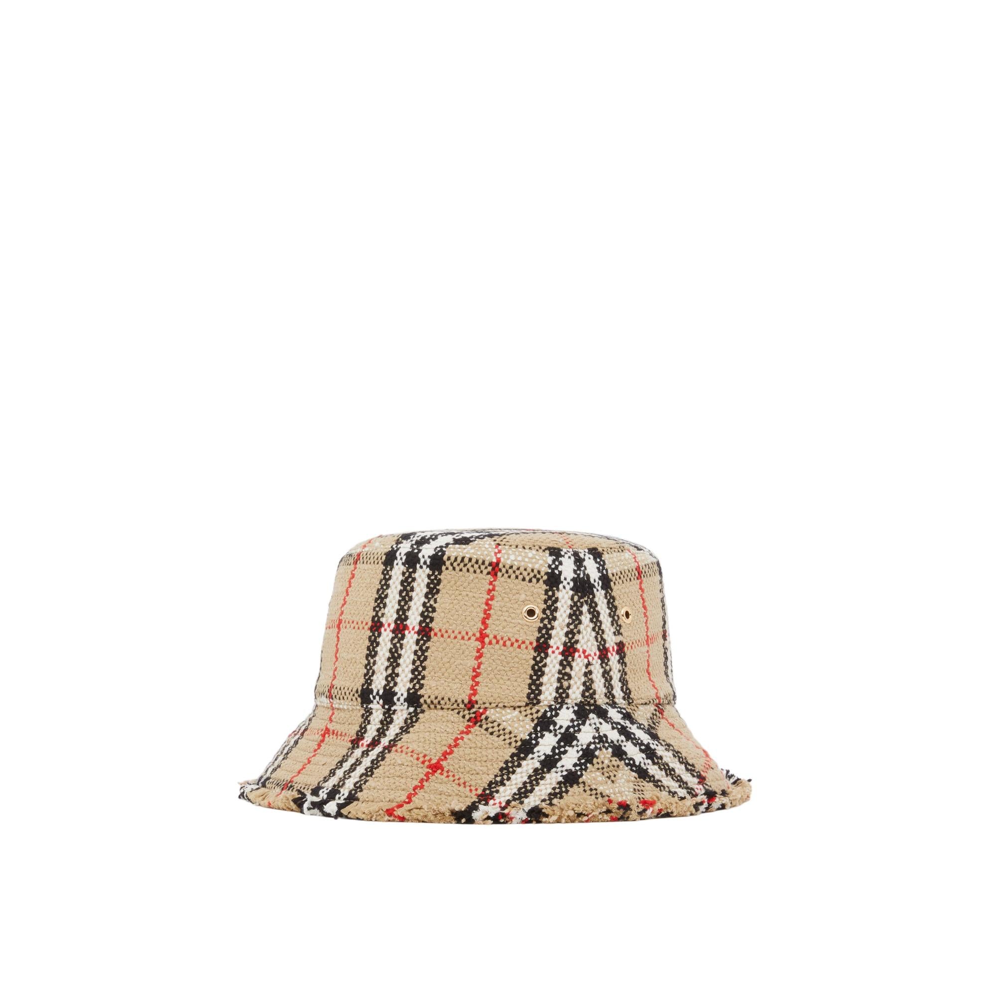 체크 부클레 버킷 햇
