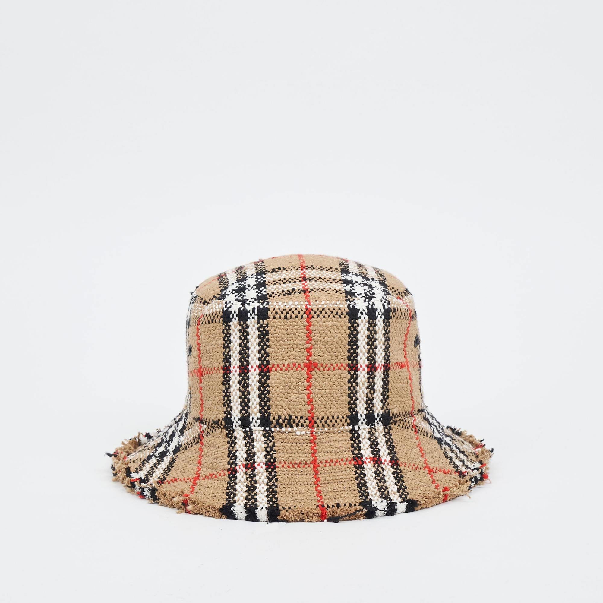 체크 부클레 버킷 햇