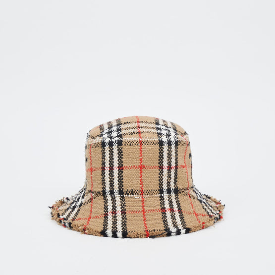 체크 부클레 버킷 햇