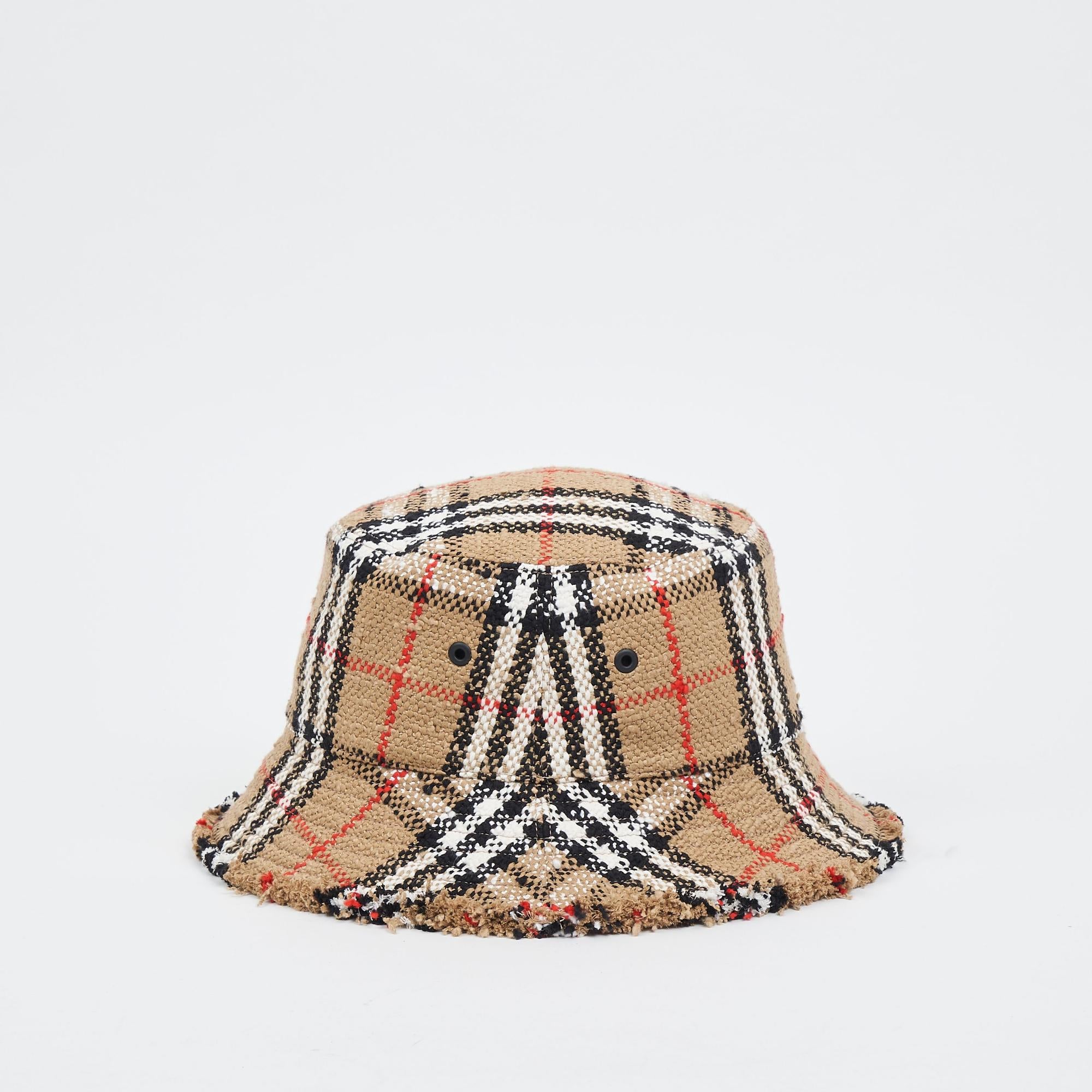 체크 부클레 버킷 햇