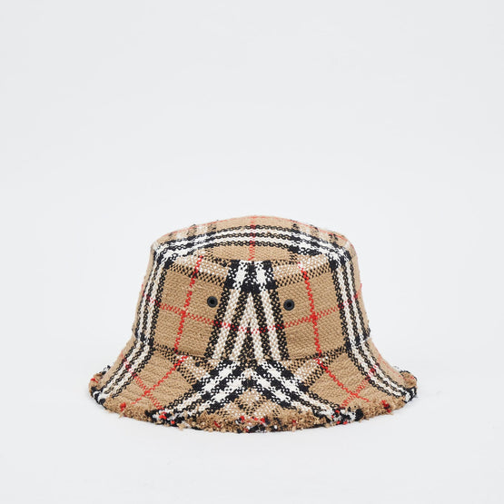 체크 부클레 버킷 햇