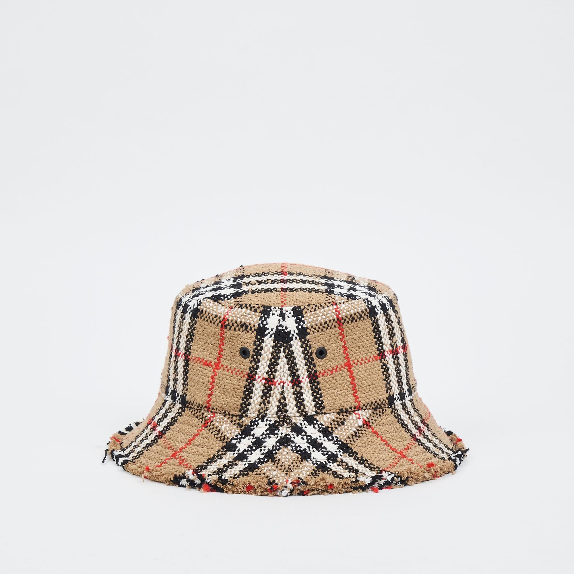 체크 부클레 버킷 햇