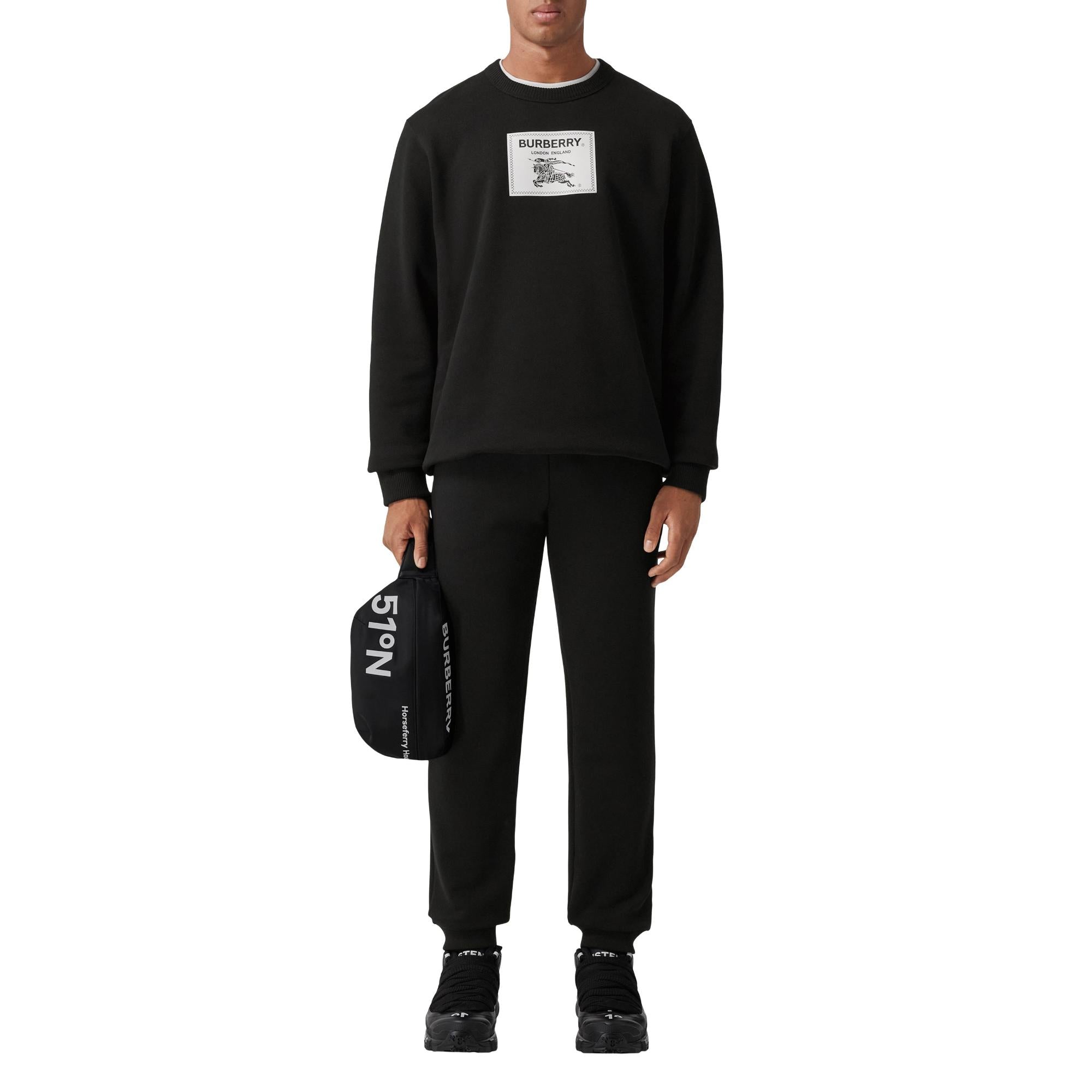 프로섬 라벨 코튼 조깅 팬츠