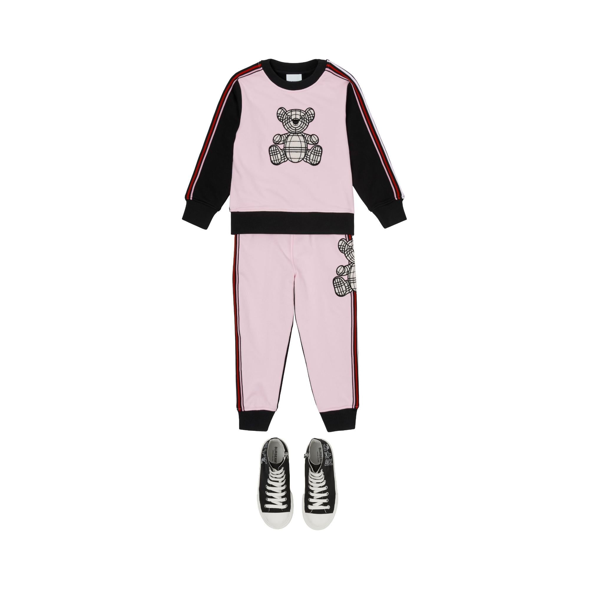 토마스 베어 아플리케 코튼 조깅 팬츠